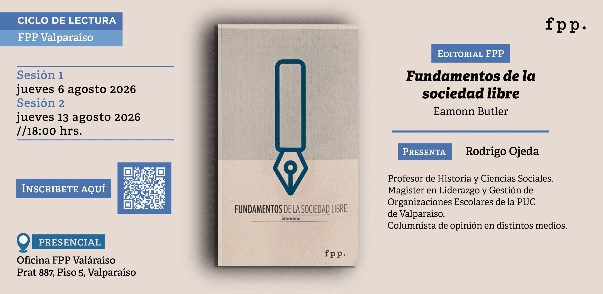 FPP Valparaíso | Ciclo de lectura: «Fundamentos de la sociedad libre» de Eamonn Butler&nbsp;