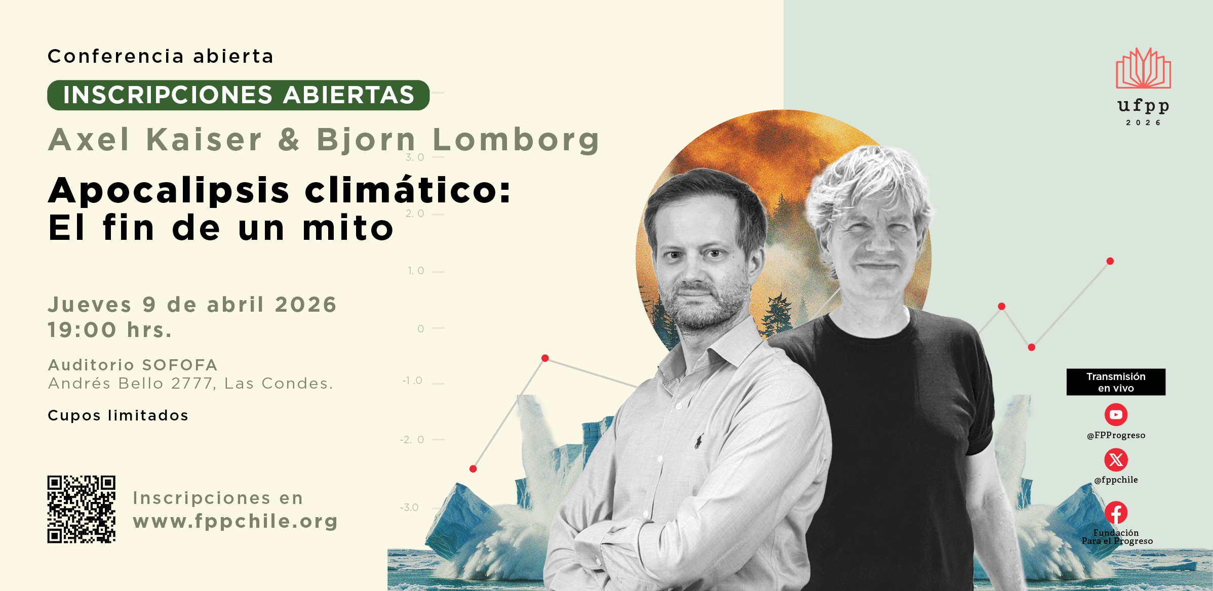 ¡Inscripciones abiertas! | Conferencia con Axel Kaiser y Bjorn Lomborg «Apocalipsis climático: el fin de un mito»